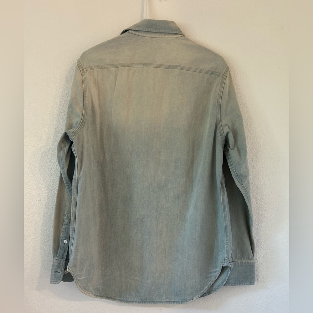 Tamia Cotton Denim Shirt Ralph Lauren Purple Label NWOT - Picture 9 of 13